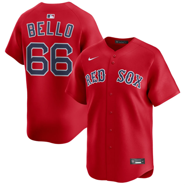 Men's Red Boston Red Sox #66 Brayan Bello 2024 Alternate Limited Stitched Baseball Jersey